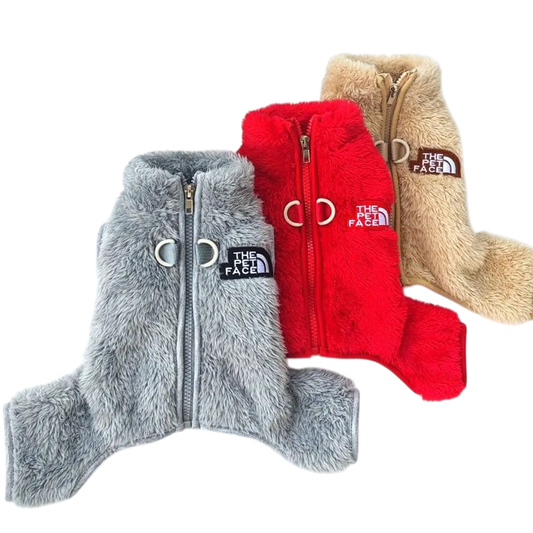 Winter Warm Pet Jumpsuit with Zipper