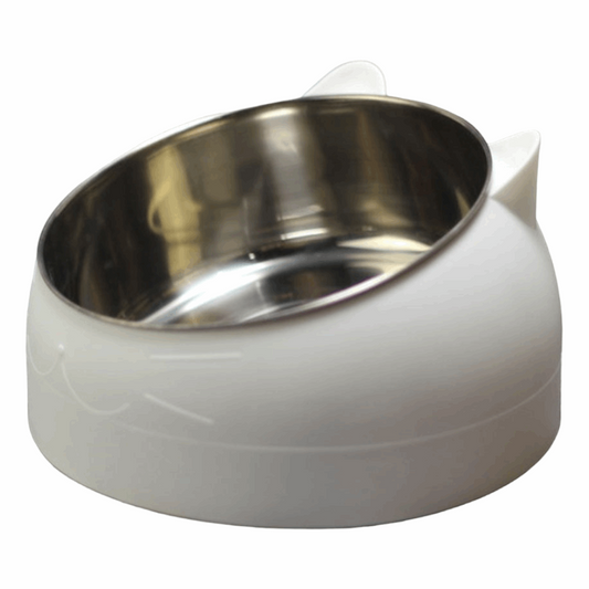 15° Raised Stainless Steel Pet Bowl
