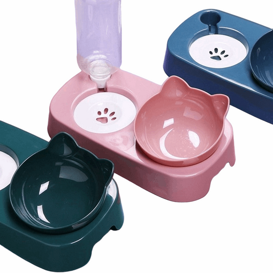 2-in-1 Pet Feeder & Water Dispenser
