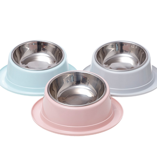 Tilted Stainless Steel Dog Bowl | Anti-Spill
