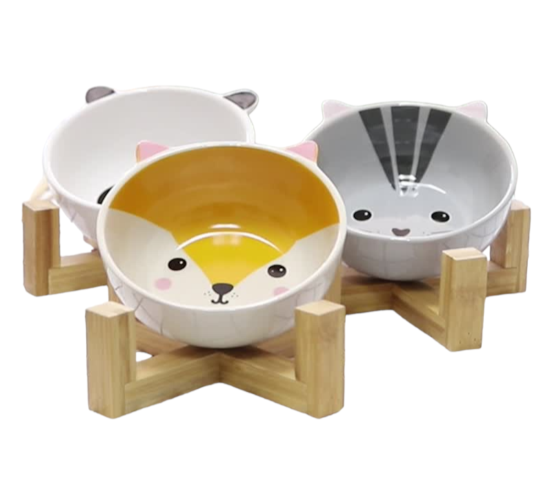 Ceramic Elevated Pet Bowl | No-Spill Design