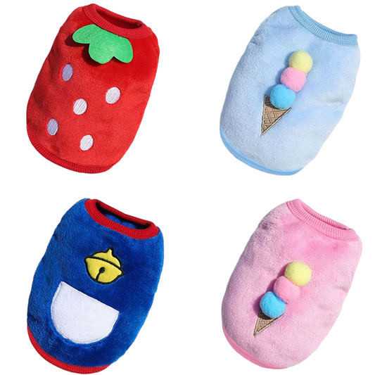 Cute Dog Winter Flannel Vest | XXS - XL