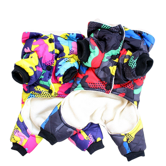 Dogbaby Winter Jumpsuit | Camouflage Hooded Coat