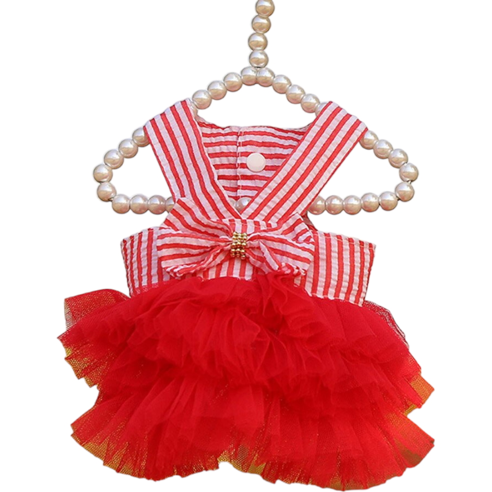 Summer Striped Dog Dress | Tulle Skirt